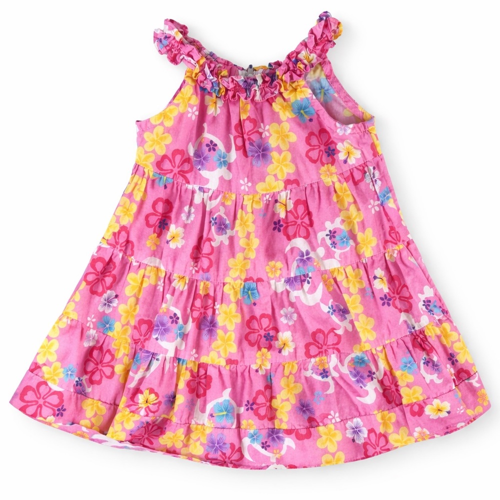 RJC Hawaii Baby Hawaiian Dress 18M Pink Floral Hula Tropical